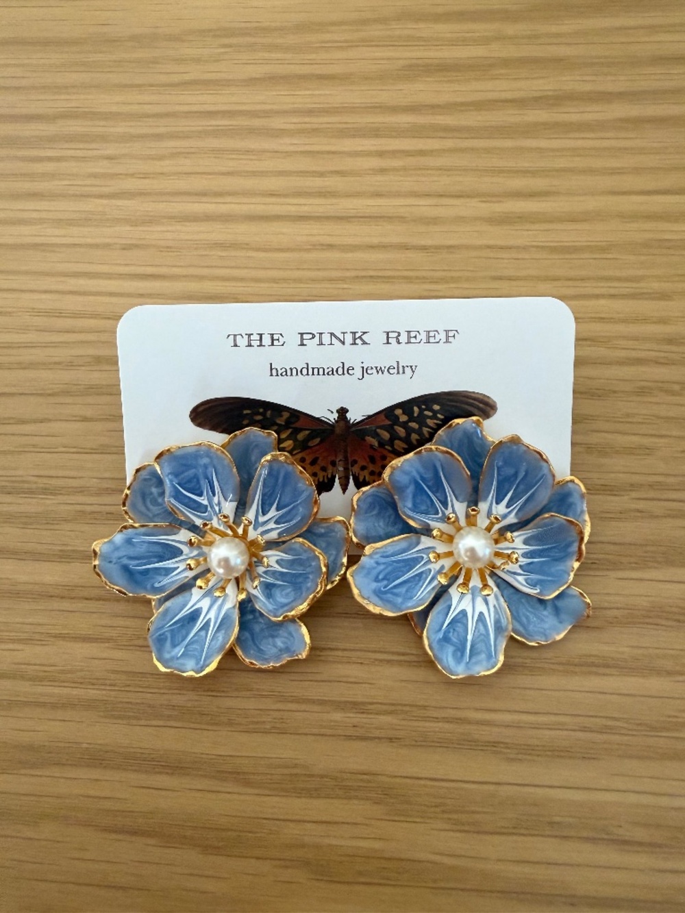 Blue Floral Earrings